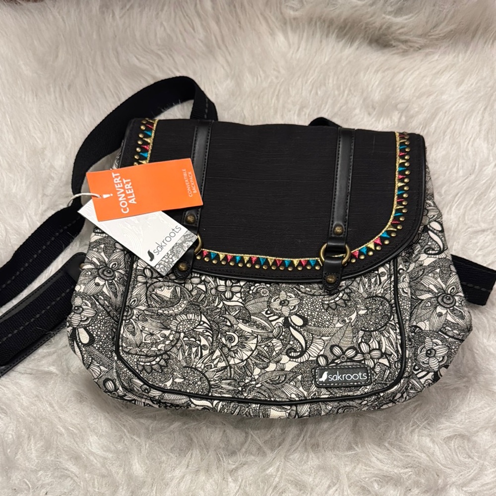 Sakroots Black and White Women's Bag NWT.
